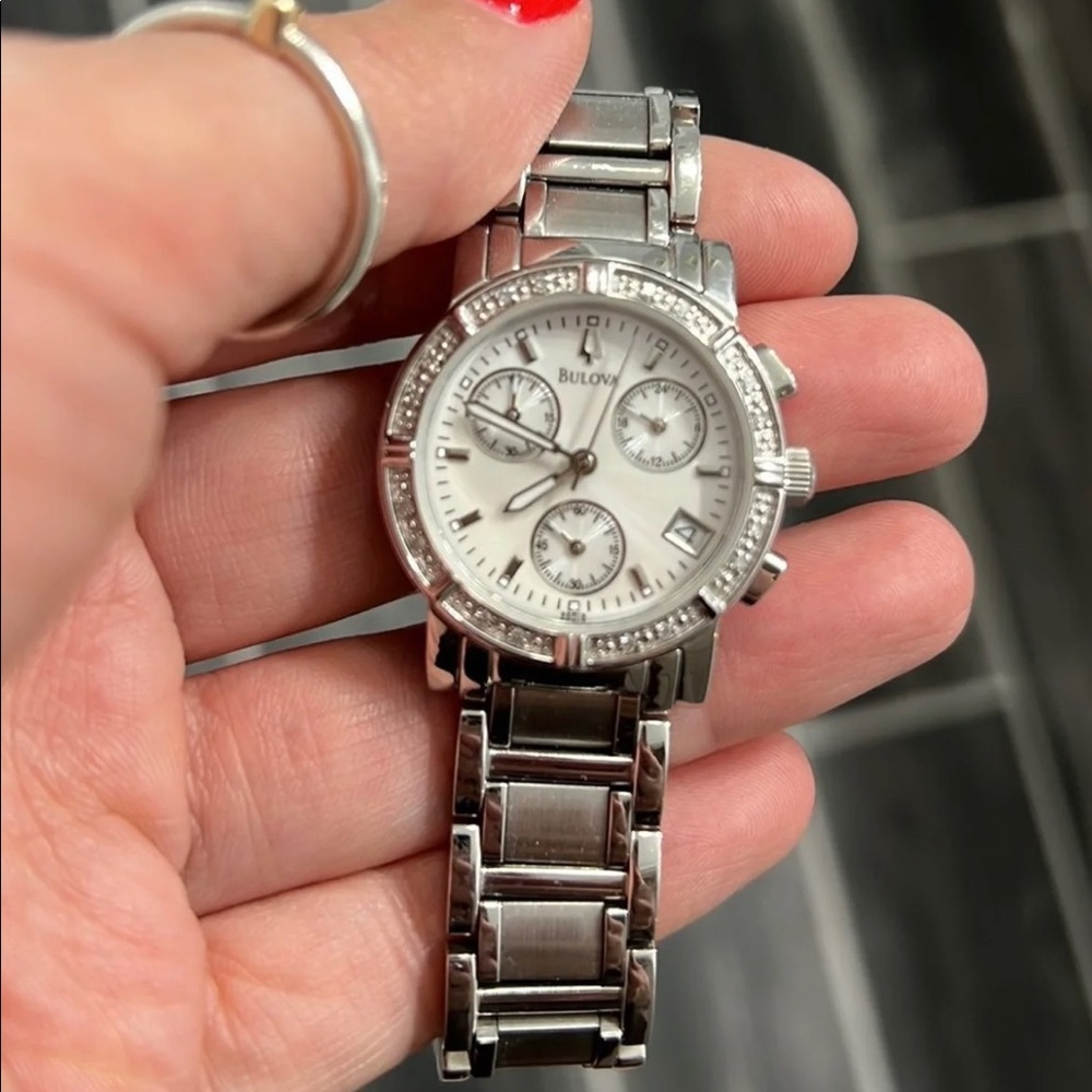 Bulova diamond accent watch